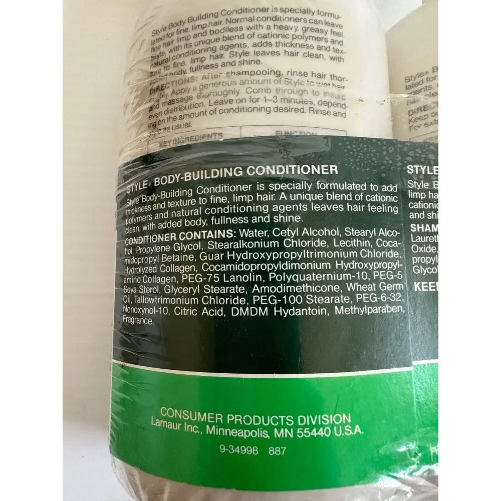 Lamaur Collagen Enriched STYLE Shampoo Conditioner Body Building Formula Vtg New